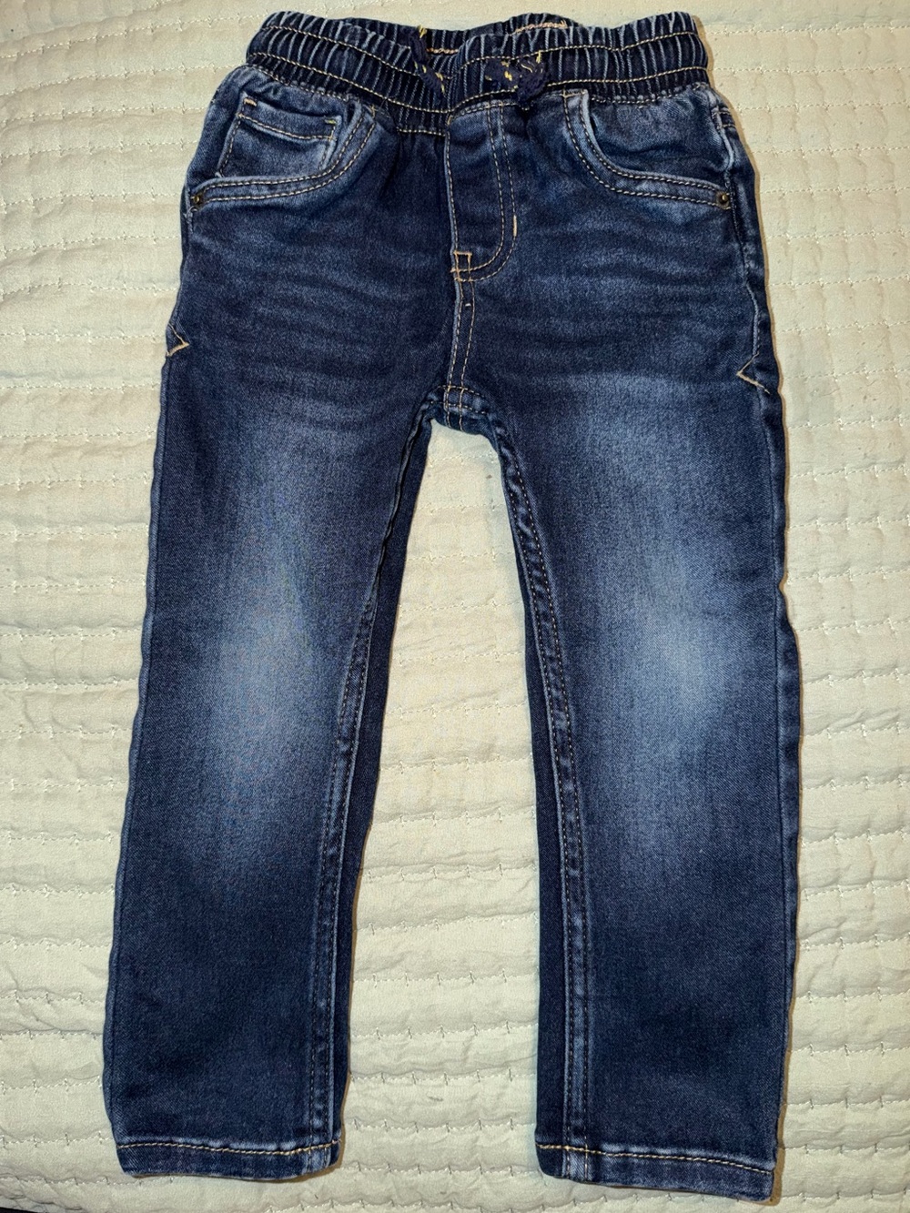 Cat & Jack Boys Elastic Waist Dark Blue Jeans